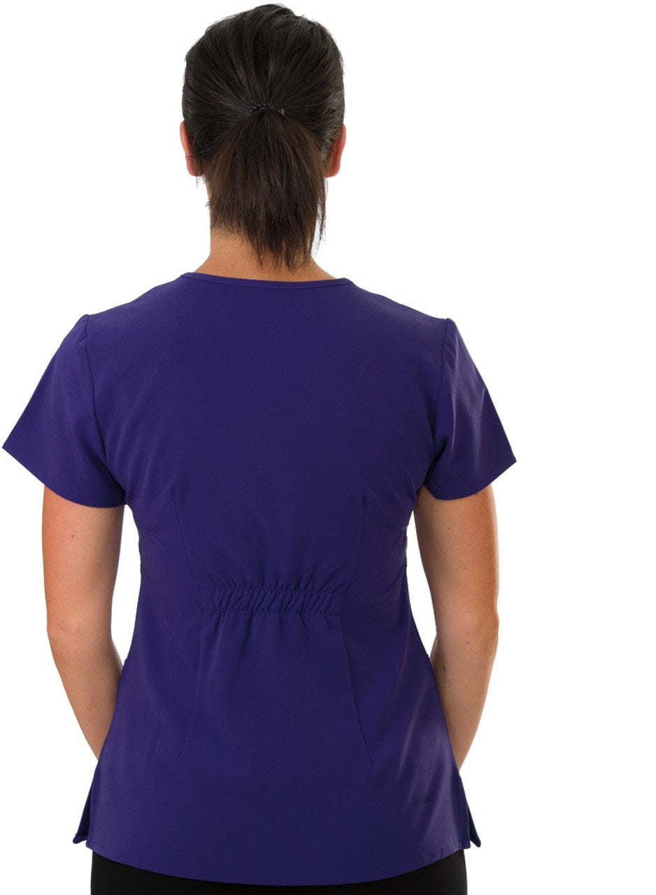 E454T Excel 4-Way Stretch Cross Over Scrub Top (XXS - 2XL)