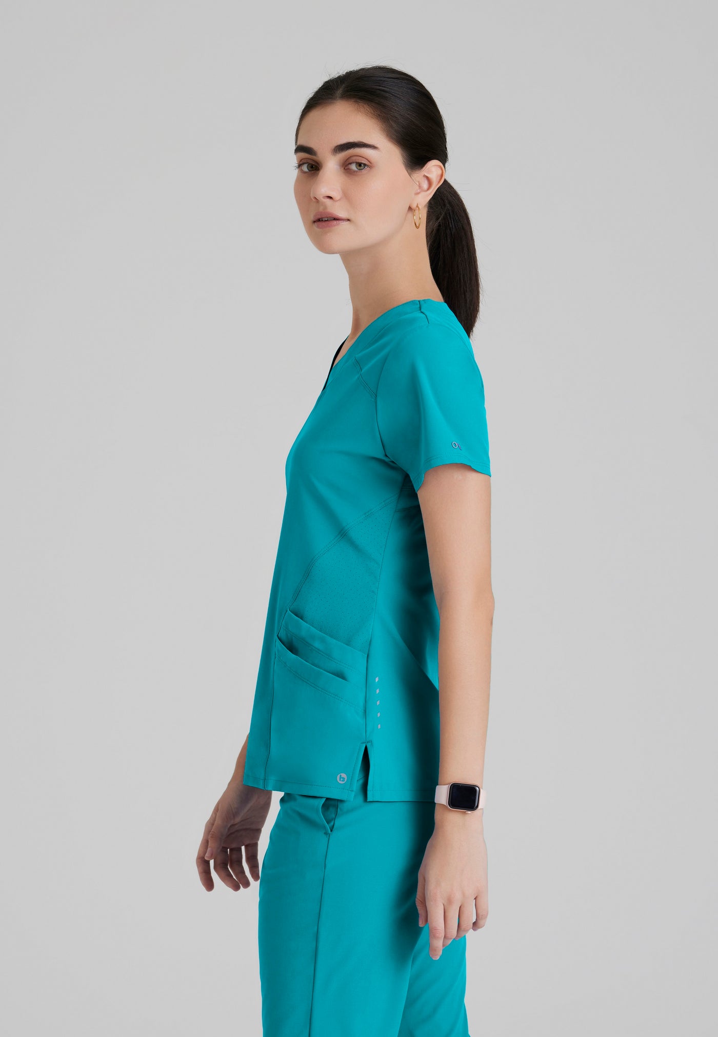 5106 Barco One 5 Pocket Cool Lightweight  Pet Hair Release Women's Scrubs Top (XXS - 5XL)