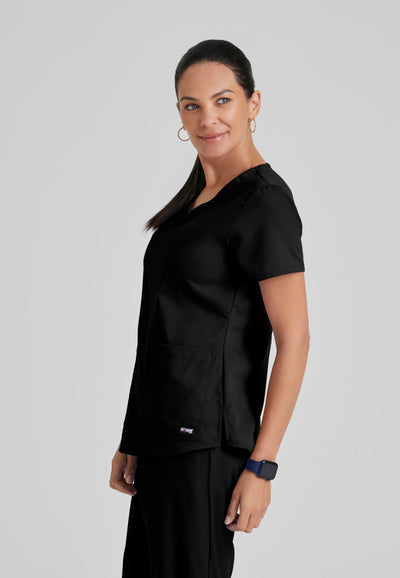 71166  Grey's Anatomy 2 Pocket V-Neck Top Women's Aubrey Scrubs (XS - 5XL)