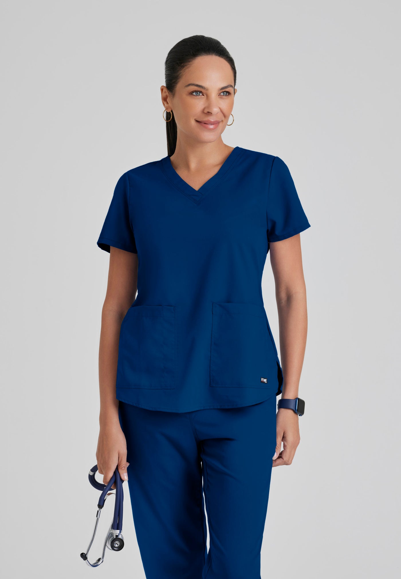 71166  Grey's Anatomy 2 Pocket V-Neck Top Women's Aubrey Scrubs (XS - 5XL)