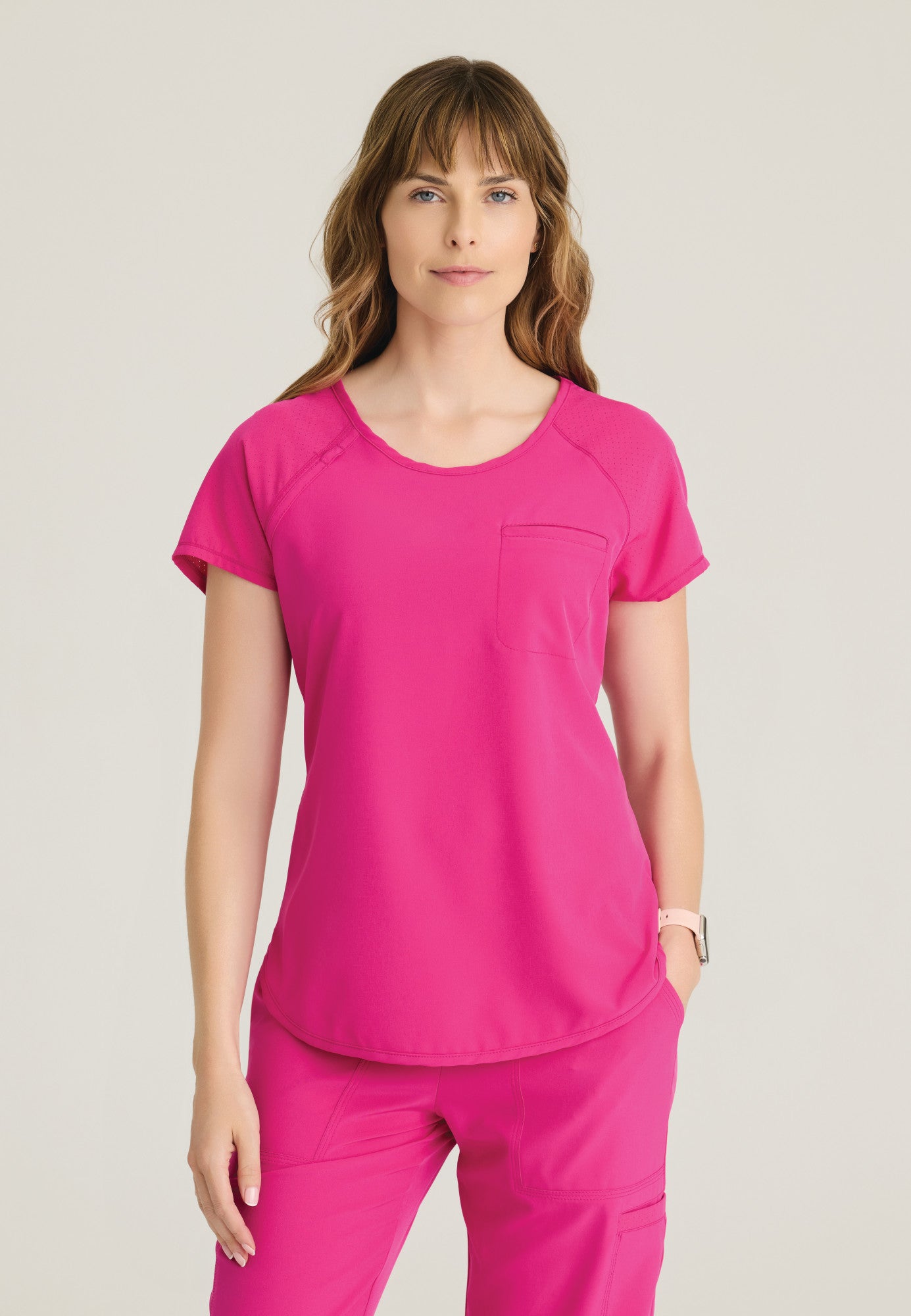 BOT273 Barco One Cool Perforated  Pet Hair Release Women Scrub Top (XS - 3XL)
