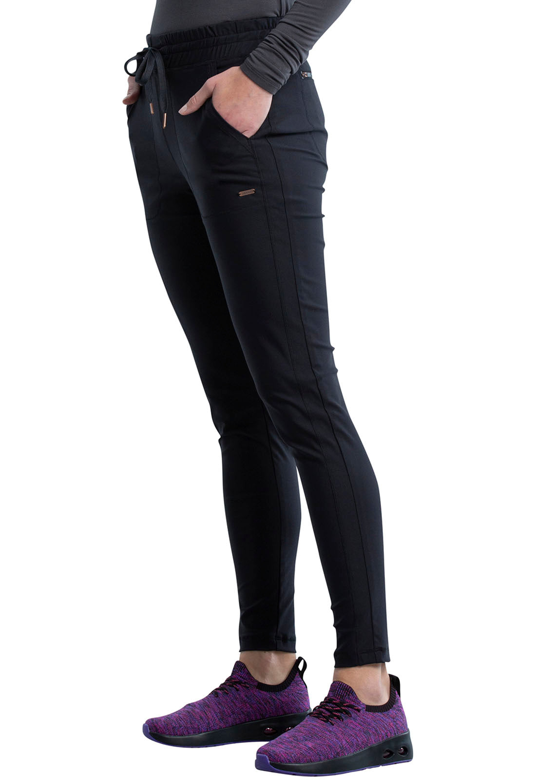 CK095 Cherokee Form 360º Stretch Mid Rise Tapered Leg Drawstring Pant (XXS - 3XL)