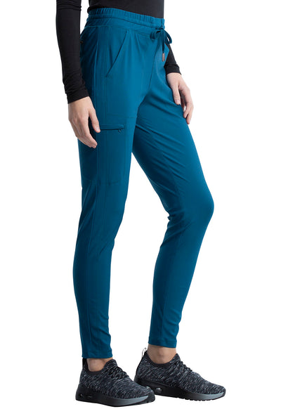 CK095 Cherokee Form 360º Stretch Mid Rise Tapered Leg Drawstring Pant (XXS - 3XL)