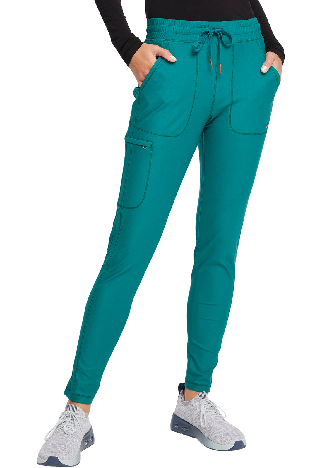 CK840+CK095 Cherokee Form 360º Stretch Scrub Top with Midrise Tapered Leg Pants  (XXS - 3XL)