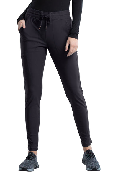 CK095 Cherokee Form 360º Stretch Mid Rise Tapered Leg Drawstring Pant (XXS - 3XL)