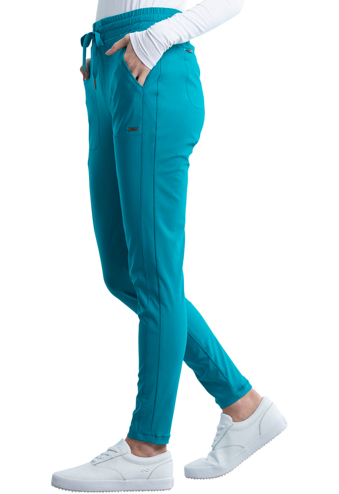 CK840+CK095 Cherokee Form 360º Stretch Scrub Top with Midrise Tapered Leg Pants  (XXS - 3XL)