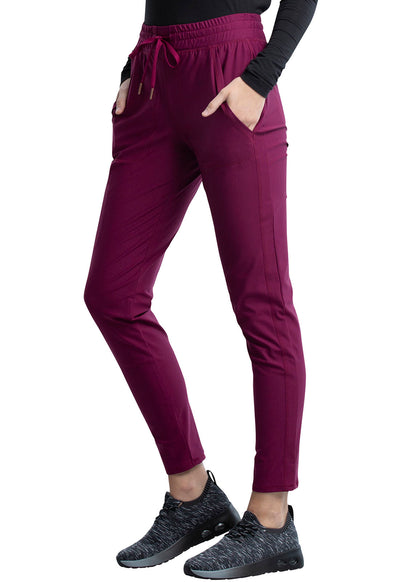 CK095 Cherokee Form 360º Stretch Mid Rise Tapered Leg Drawstring Pant (XXS - 3XL)