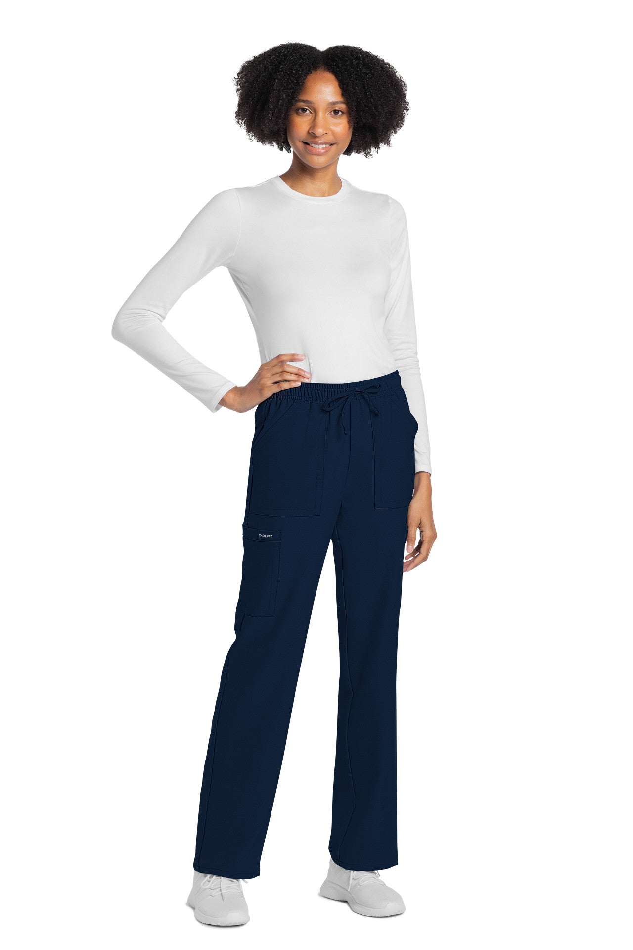 CK272A Cherokee Workwear Ultra Women Mid Rise Drawstring Trouser Cargo Pant (XXS - 5XL)