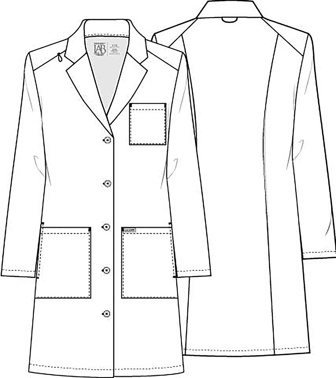 CK421 Cherokee Project Lab 37" Lab Coat (XXS - 5XL)