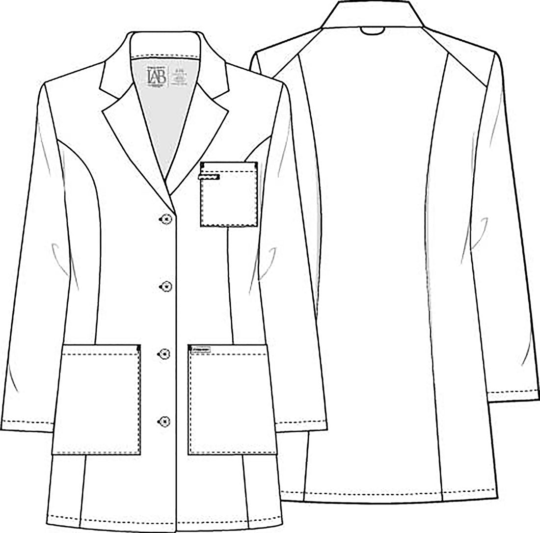 CK452 Cherokee Project  Lab 33" Woman Lab Coat (XXS - 5XL)