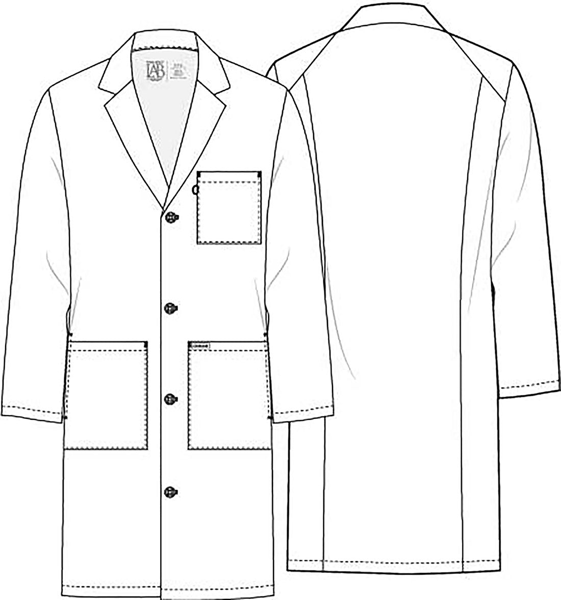 CK460 Cherokee Project Lab 38" Unisex  Lab Coat (XXS - 5XL)