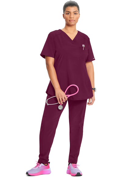 CK687A Cherokee Infinity Antimicrobial Tuckable V-Neck Top (XXS - 5XL)