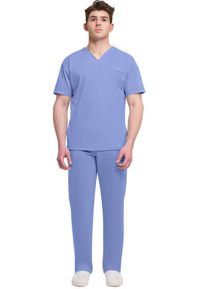 CK729 Cherokee Achieve Super Stretch Men 3-Pocket V-Neck Top (XS - 5XL)