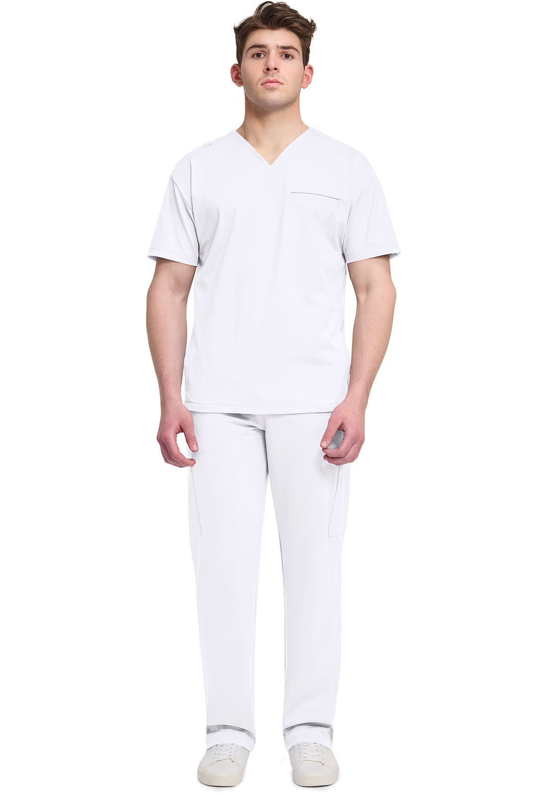 CK729 Cherokee Achieve Super Stretch Men 3-Pocket V-Neck Top (XS - 5XL)