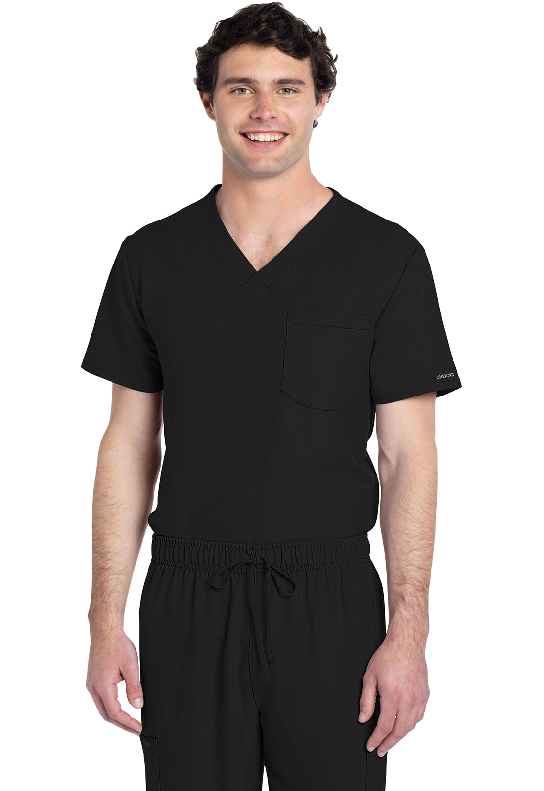 CK778A Cherokee Workwear Ultra Unisex 1 Pocket V-Neck Top (XXS - 5XL)