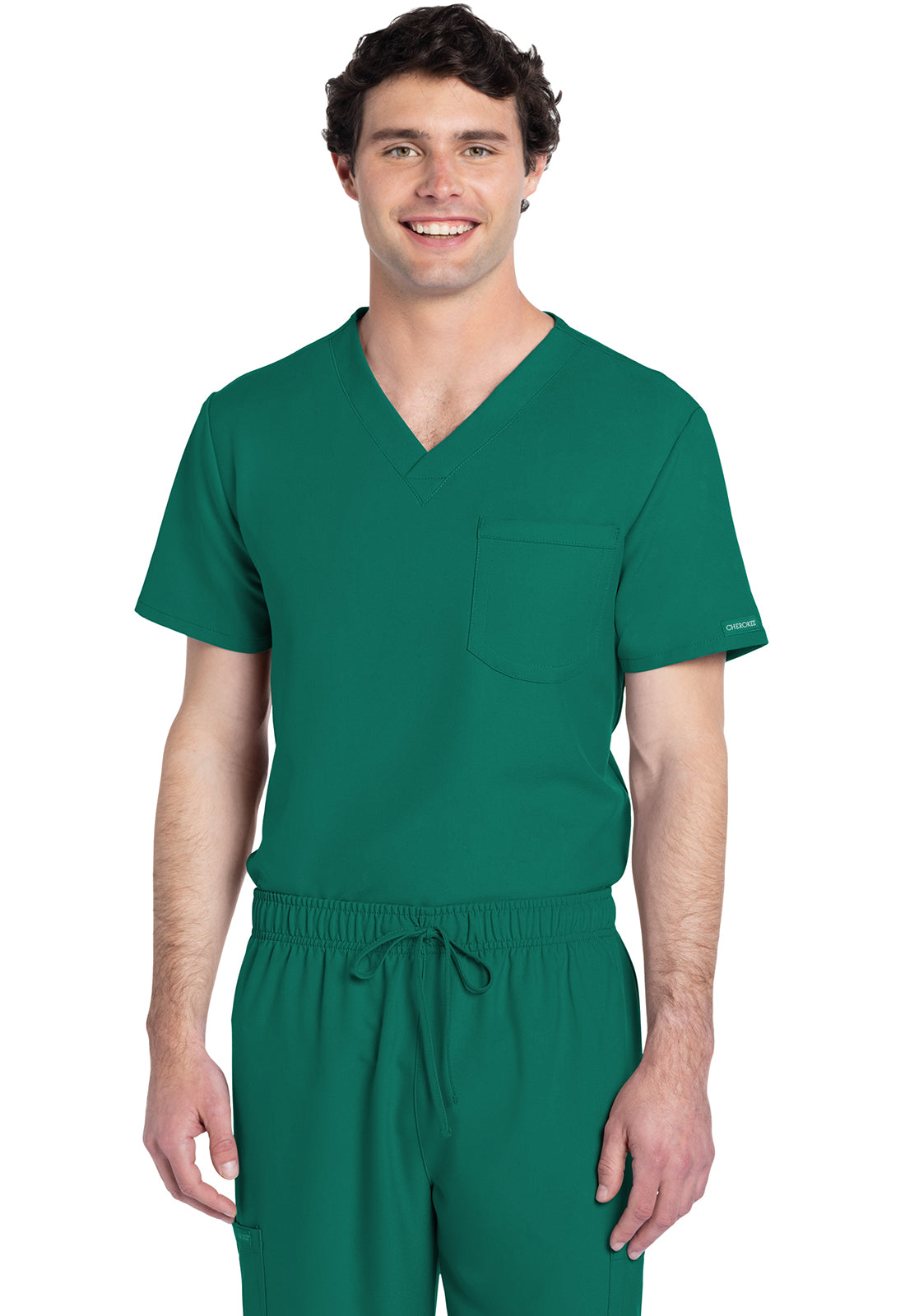 CK778A Cherokee Workwear Ultra Unisex 1 Pocket V-Neck Top (XXS - 5XL)