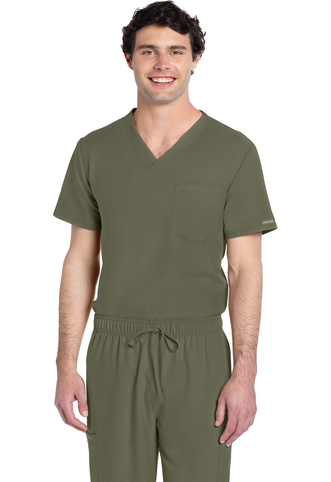 CK778A Cherokee Workwear Ultra Unisex 1 Pocket V-Neck Top (XXS - 5XL)