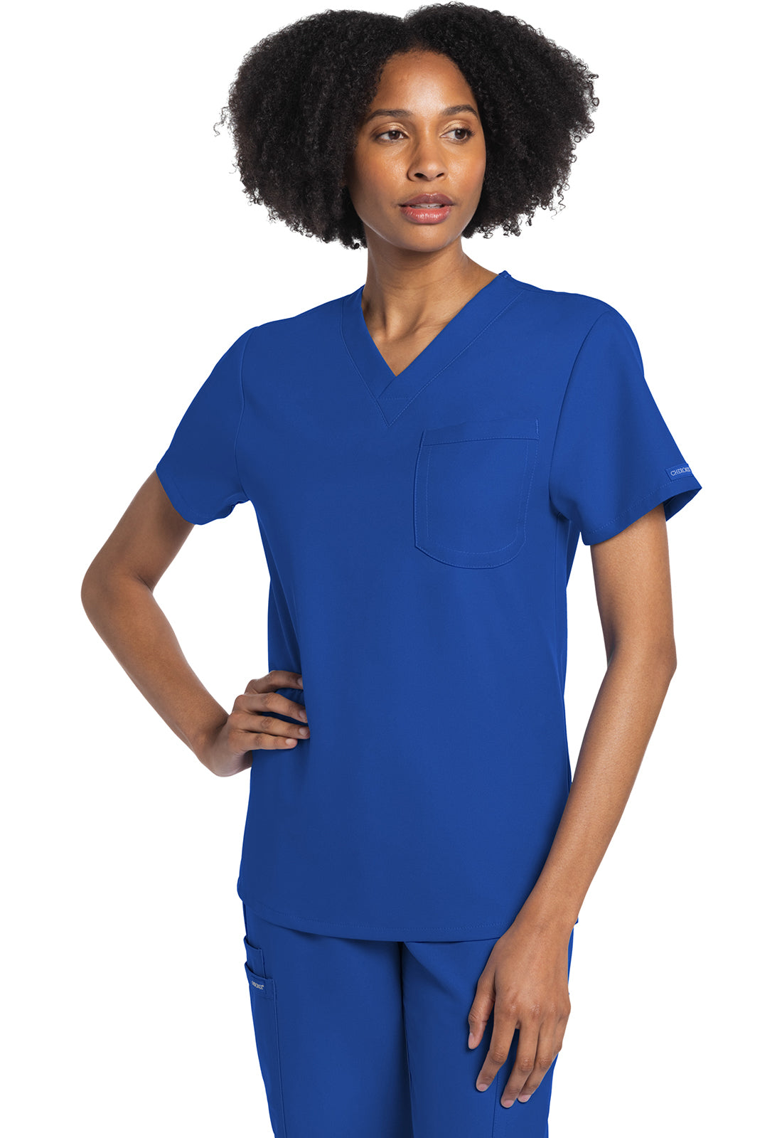 CK778A Cherokee Workwear Ultra Unisex 1 Pocket V-Neck Top (XXS - 5XL)