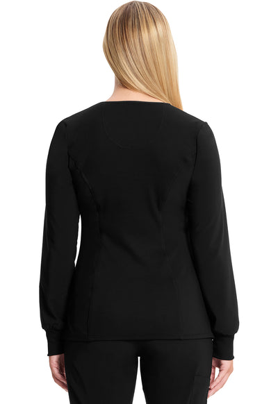 CK781A Cherokee Infinity Antimicrobial Long Sleeve V-Neck Top (XS - 5XL)