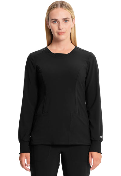 CK781A Cherokee Infinity Antimicrobial Long Sleeve V-Neck Top (XS - 5XL)