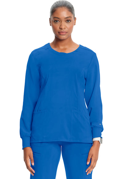 CK781A Cherokee Infinity Antimicrobial Long Sleeve V-Neck Top (XS - 5XL)