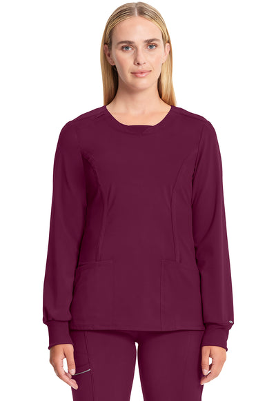 CK781A Cherokee Infinity Antimicrobial Long Sleeve V-Neck Top (XS - 5XL)