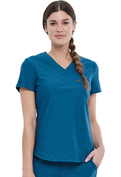 CK819 Cherokee Form 360º Stretch Tuckable V-Neck Top (XXS - 3XL)