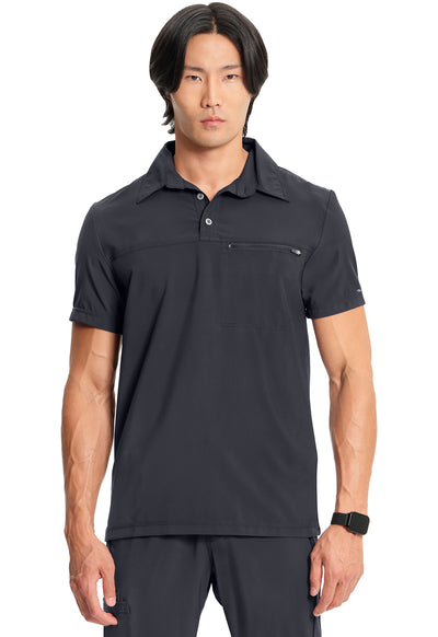 CK825A Cherokee Infinity Men Scrub Top Polo Shirt - Certainty Antimicrobial Stretch (XS - 5XL)