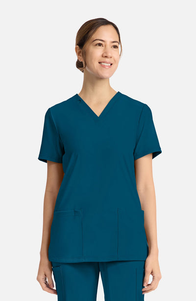 CK832 Cherokee Achieve Super Stretch 2-Pocket V-Neck Top (XXS - 5XL)