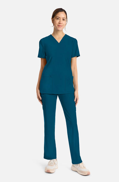 CK832 Cherokee Achieve Super Stretch 2-Pocket V-Neck Top (XXS - 5XL)