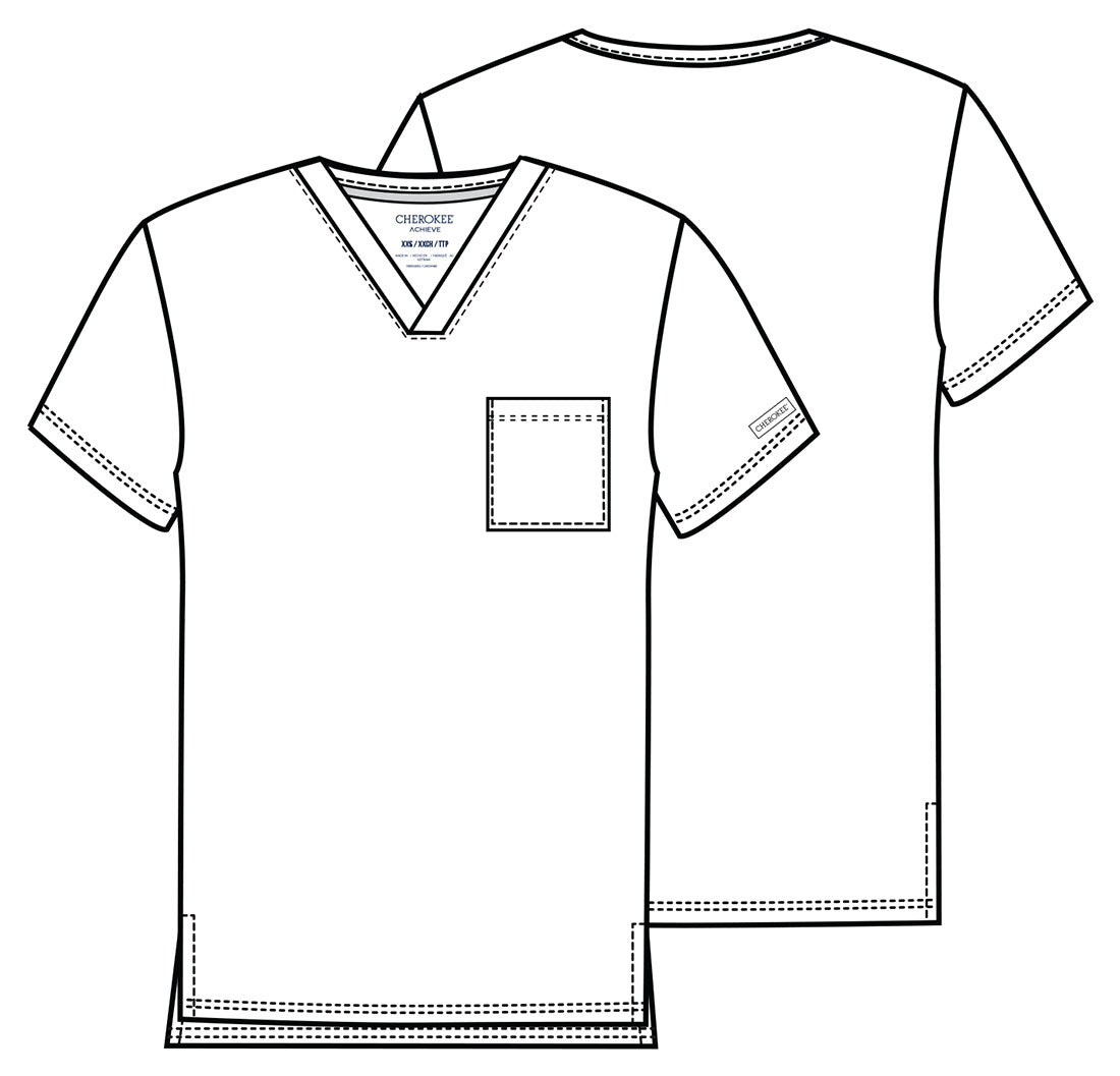 CK834 Cherokee Achieve Super Stretch Men 1-Pocket Tuck-In Top (XS - 5XL)