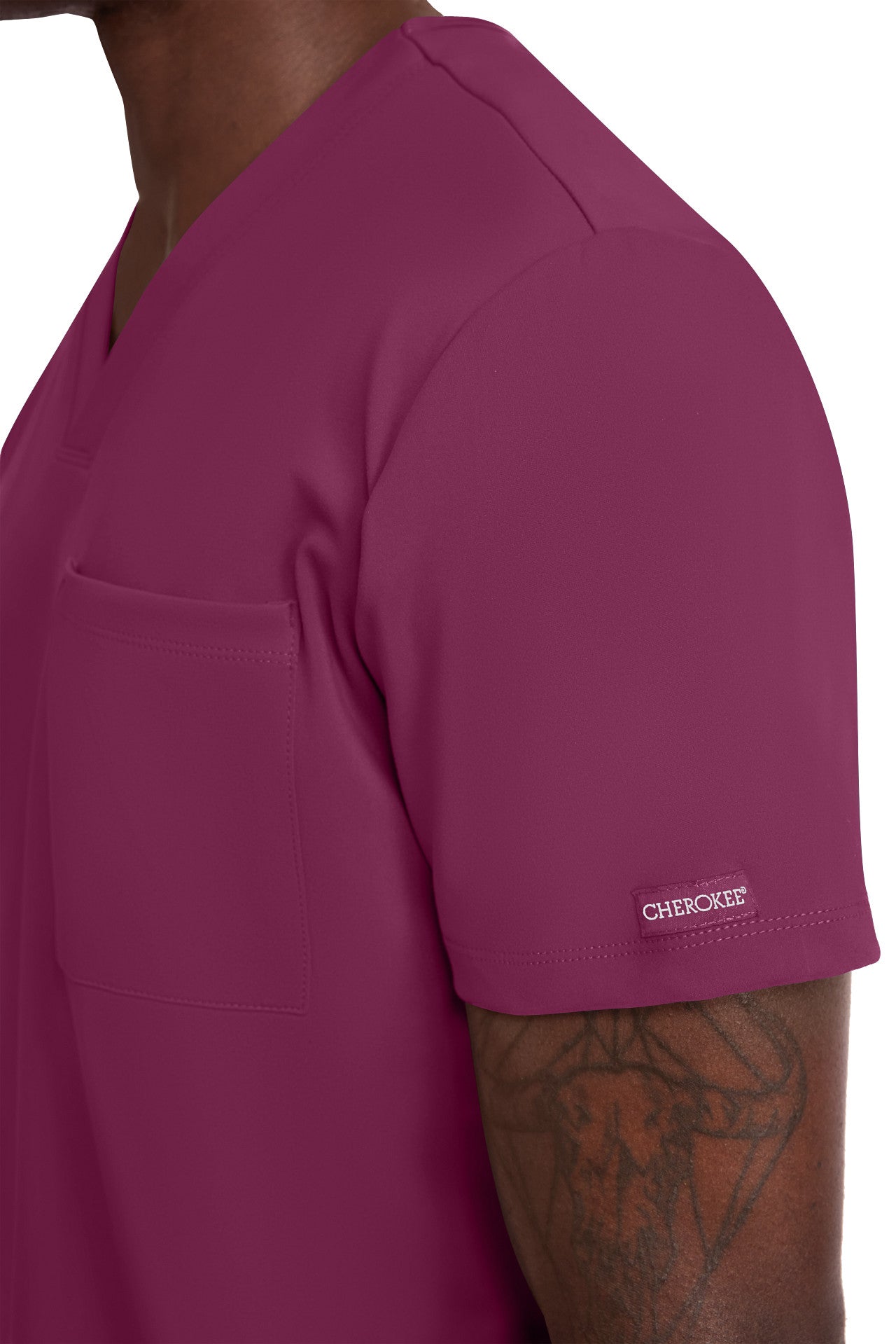 CK834 Cherokee Achieve Super Stretch Men 1-Pocket Tuck-In Top (XS - 5XL)