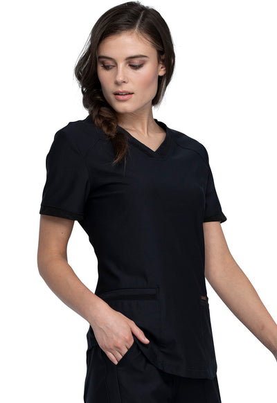 CK840+CK095 Cherokee Form 360º Stretch Scrub Top with Midrise Tapered Leg Pants  (XXS - 3XL)