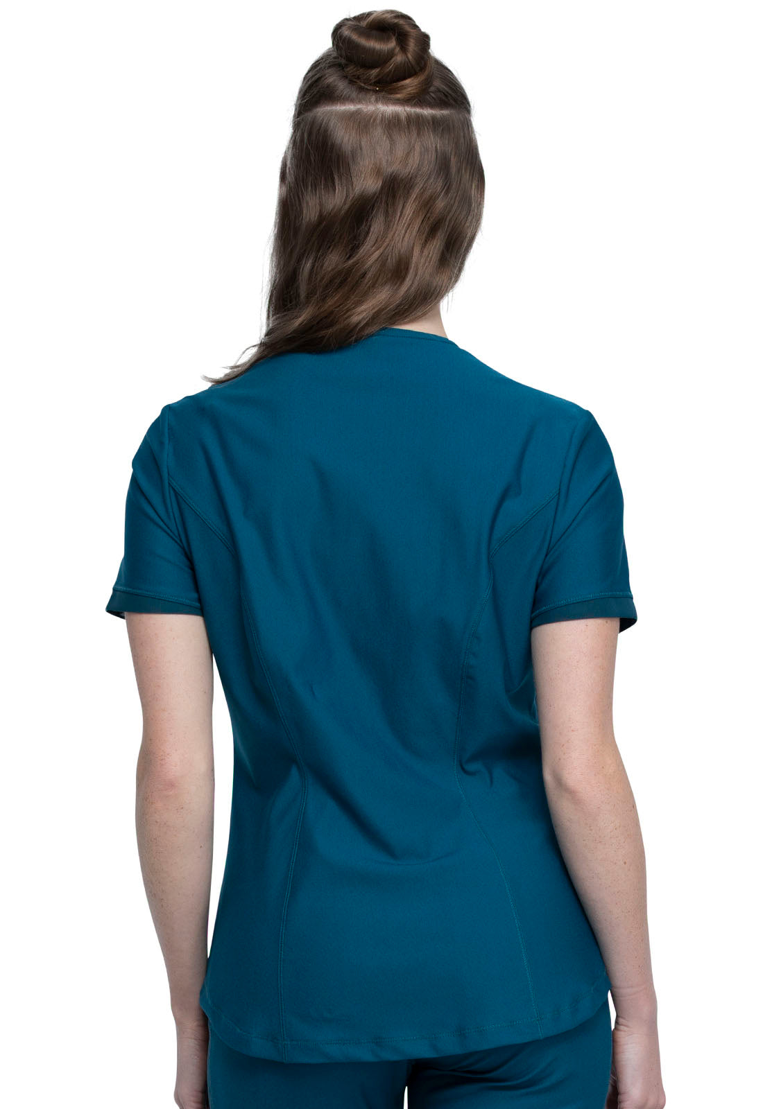 CK840+CK095 Cherokee Form 360º Stretch Scrub Top with Midrise Tapered Leg Pants  (XXS - 3XL)