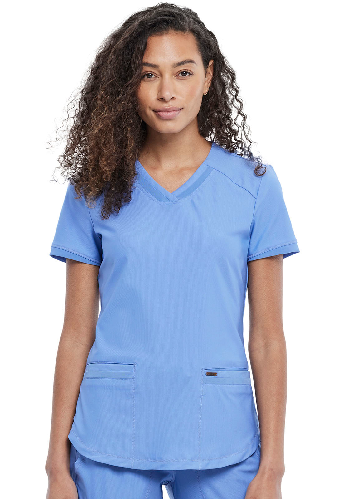 CK840+CK095 Cherokee Form 360º Stretch Scrub Top with Midrise Tapered Leg Pants  (XXS - 3XL)