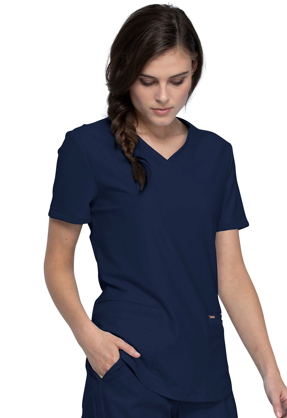 CK840+CK095 Cherokee Form 360º Stretch Scrub Top with Midrise Tapered Leg Pants  (XXS - 3XL)