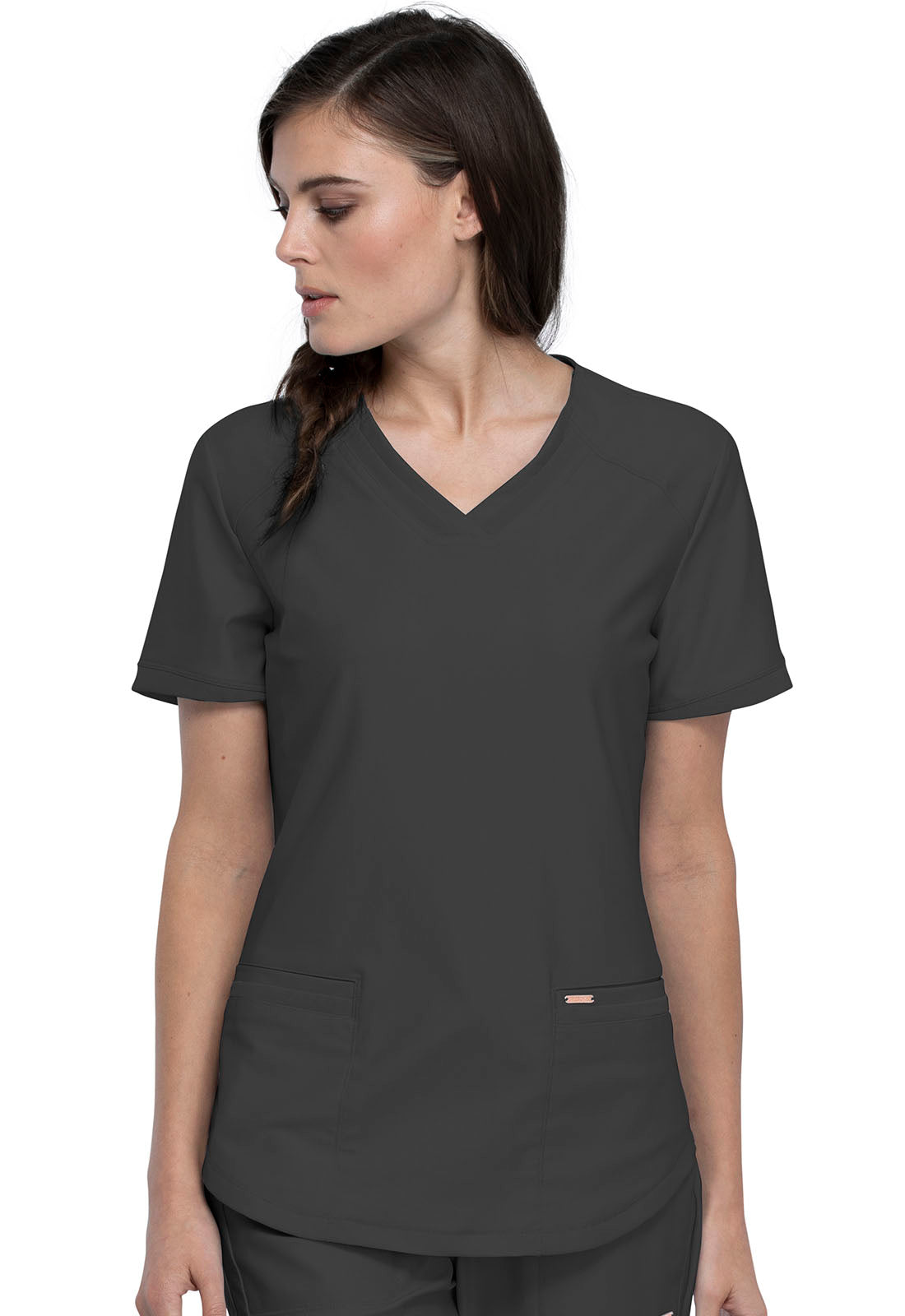 CK840+CK095 Cherokee Form 360º Stretch Scrub Top with Midrise Tapered Leg Pants  (XXS - 3XL)