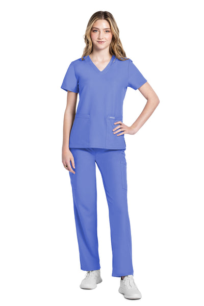 CK953 Cherokee Workwear Ultra Women 2 Pockets V-Neck Top (XXS - 5XL)