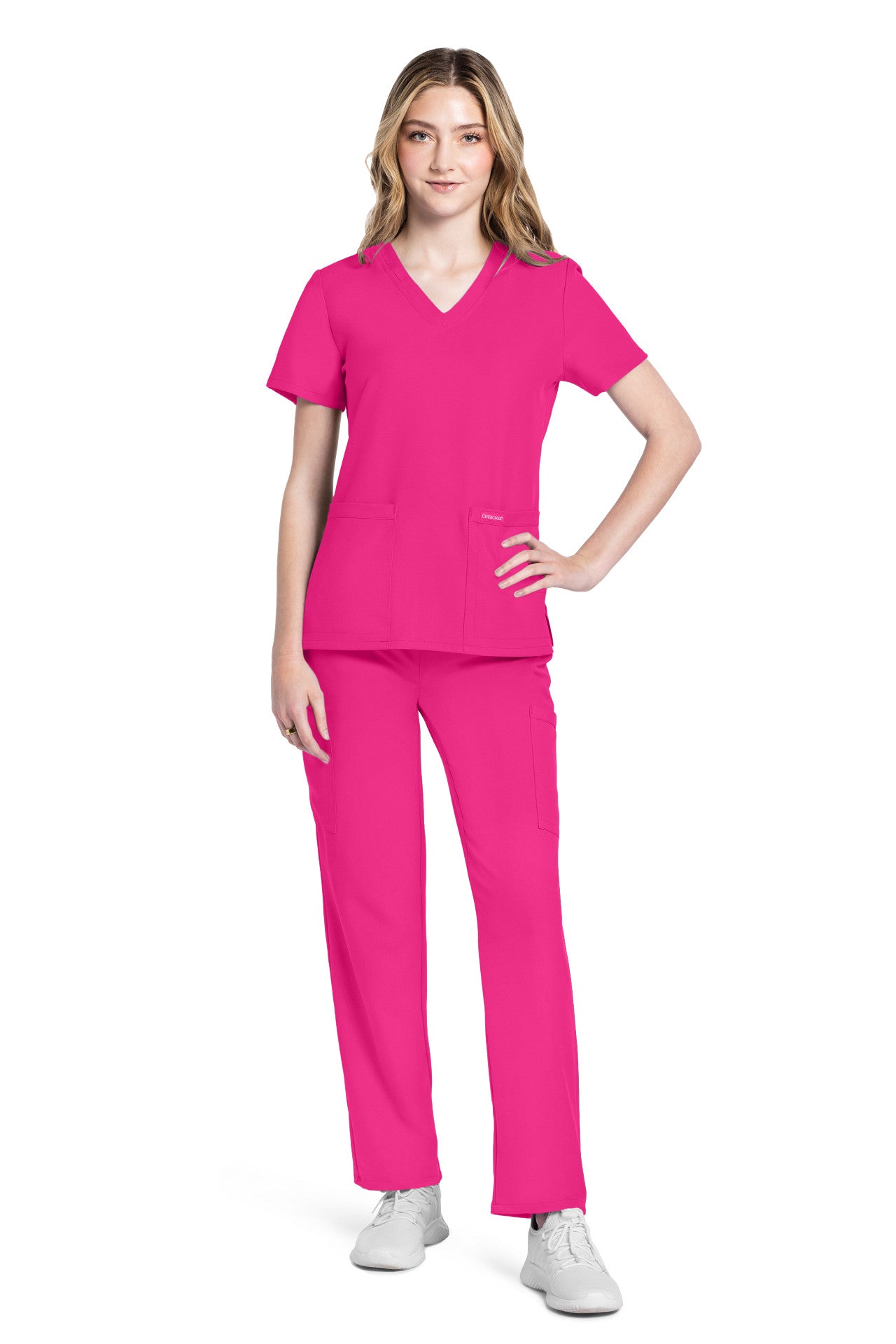 CK953 Cherokee Workwear Ultra Women 2 Pockets V-Neck Top (XXS - 5XL)