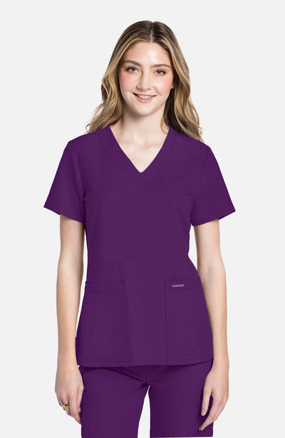 CK953 Cherokee Workwear Ultra Women 2 Pockets V-Neck Top (XXS - 5XL)