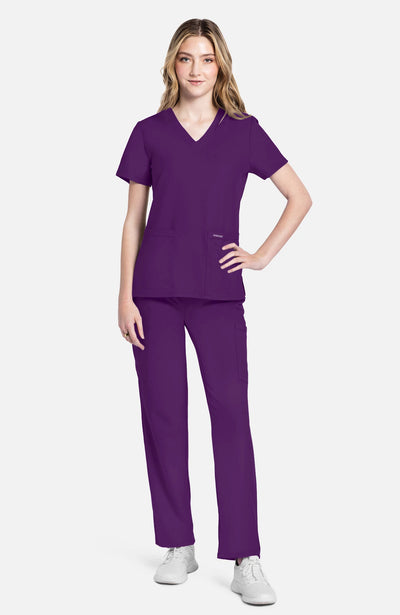 CK953 Cherokee Workwear Ultra Women 2 Pockets V-Neck Top (XXS - 5XL)