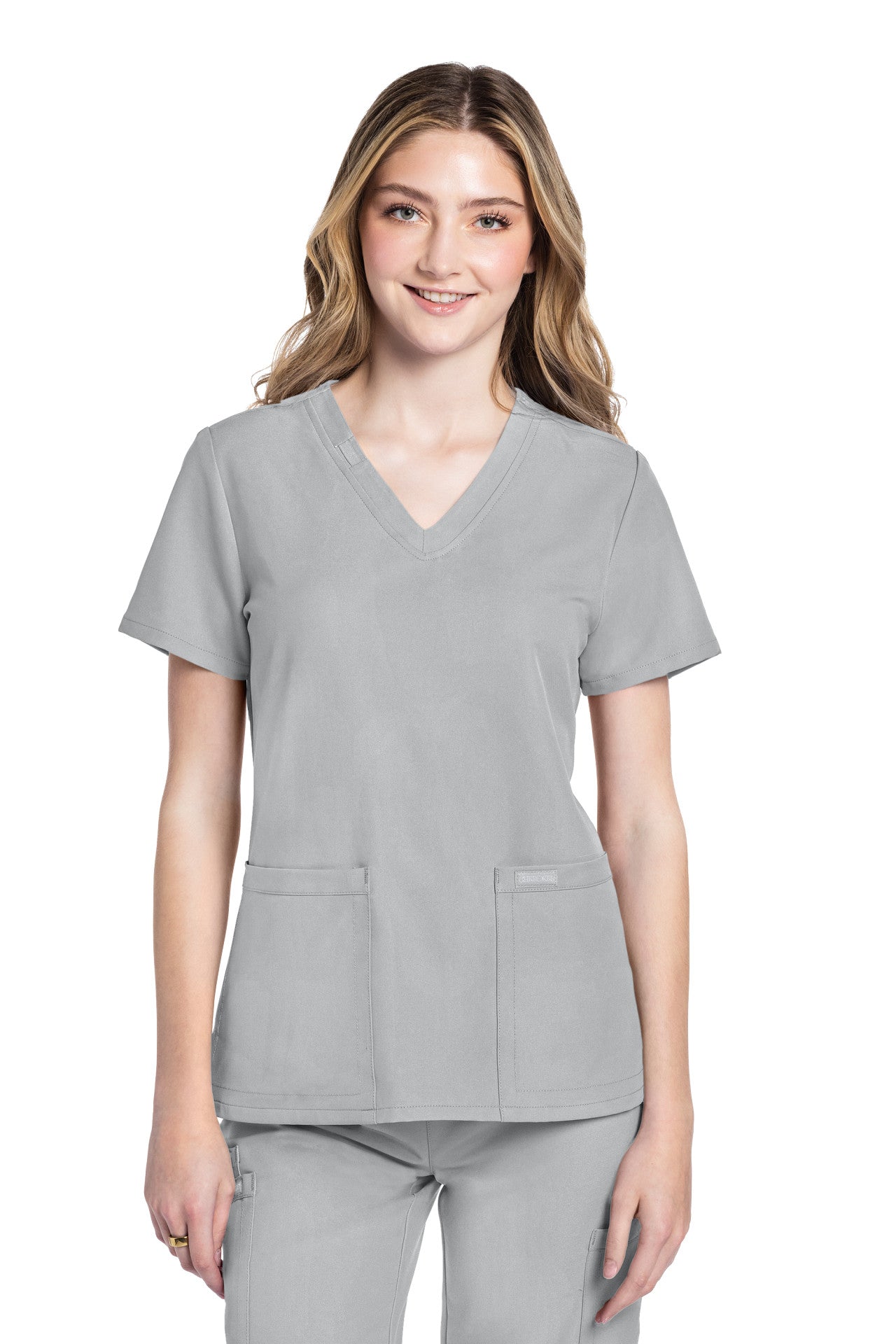 CK953 Cherokee Workwear Ultra Women 2 Pockets V-Neck Top (XXS - 5XL)
