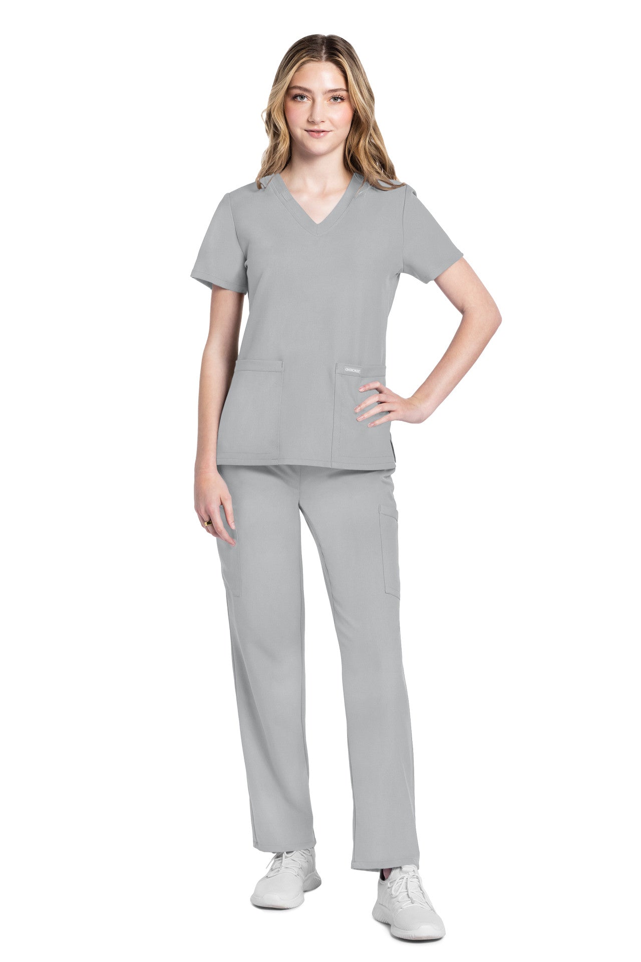CK953 Cherokee Workwear Ultra Women 2 Pockets V-Neck Top (XXS - 5XL)