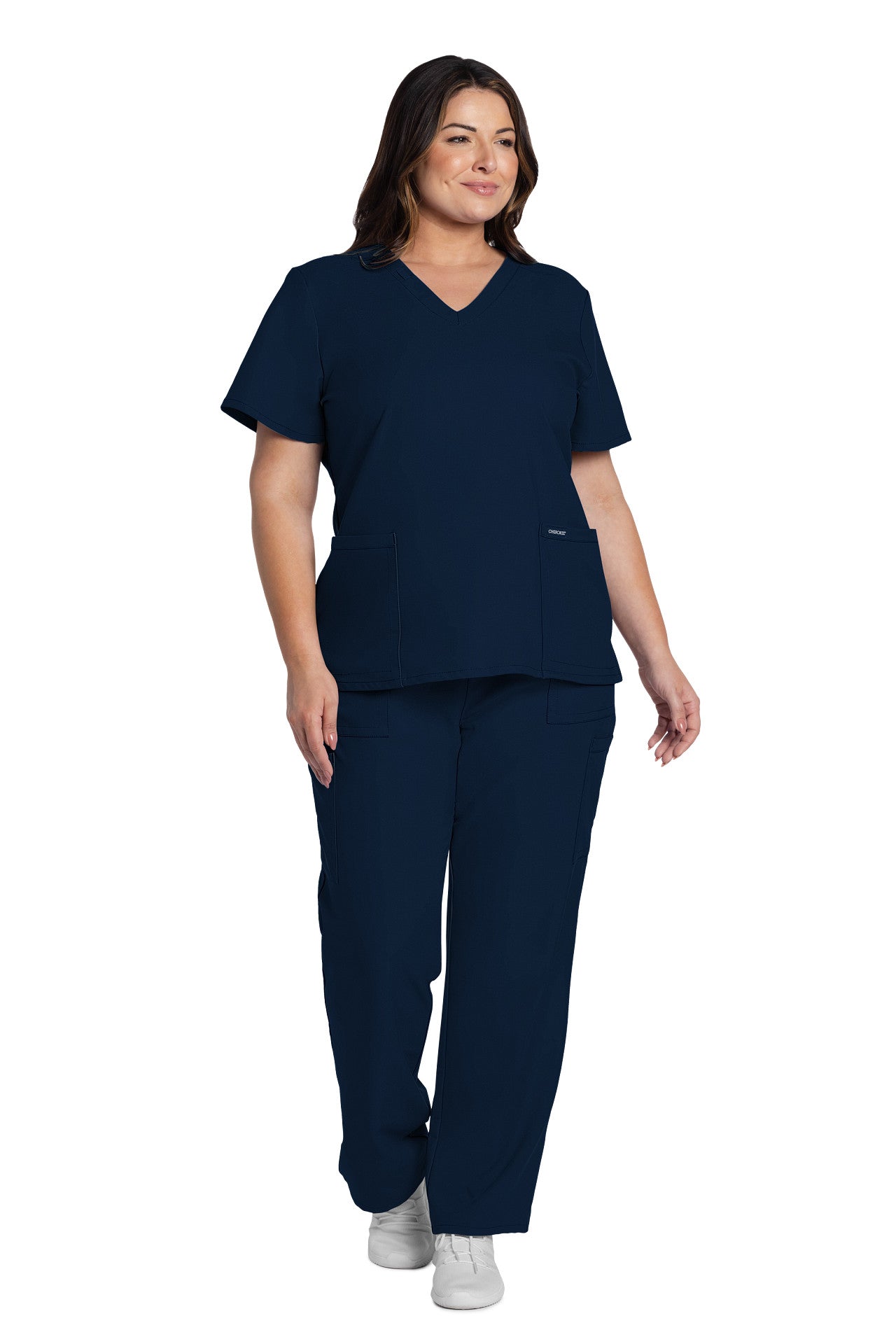 CK953 Cherokee Workwear Ultra Women 2 Pockets V-Neck Top (XXS - 5XL)