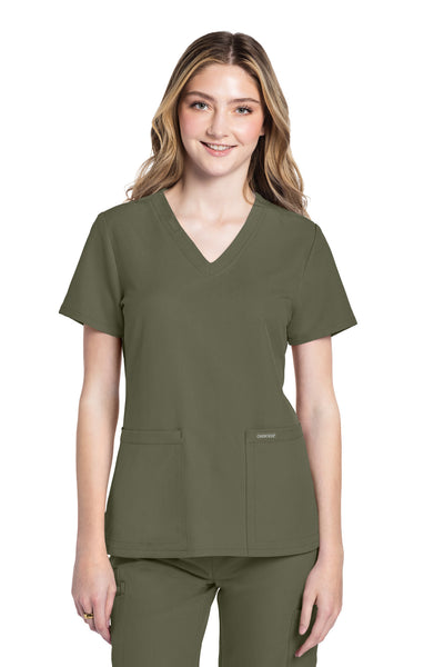 CK953 Cherokee Workwear Ultra Women 2 Pockets V-Neck Top (XXS - 5XL)