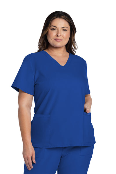 CK953 Cherokee Workwear Ultra Women 2 Pockets V-Neck Top (XXS - 5XL)