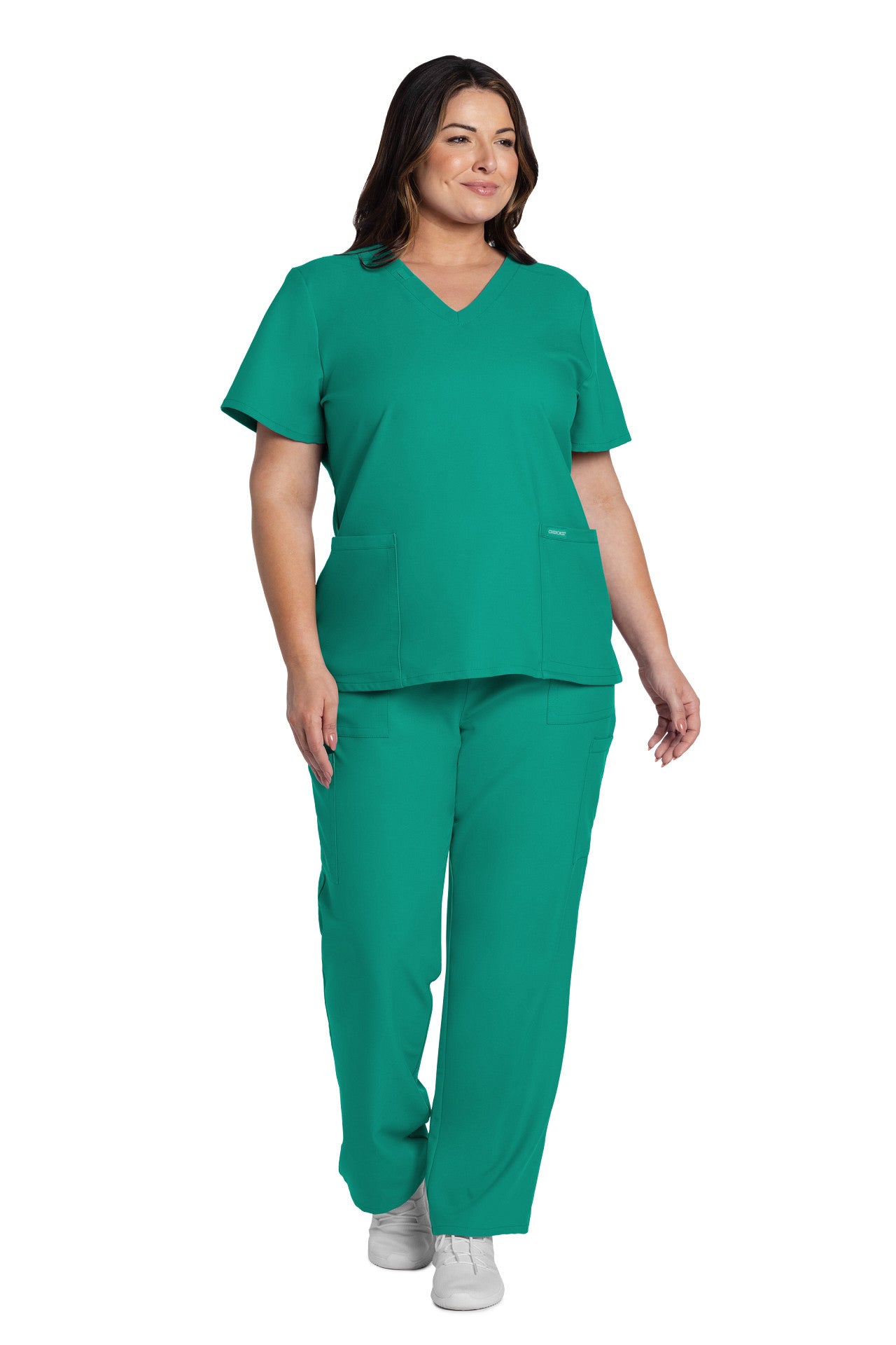 CK953 Cherokee Workwear Ultra Women 2 Pockets V-Neck Top (XXS - 5XL)