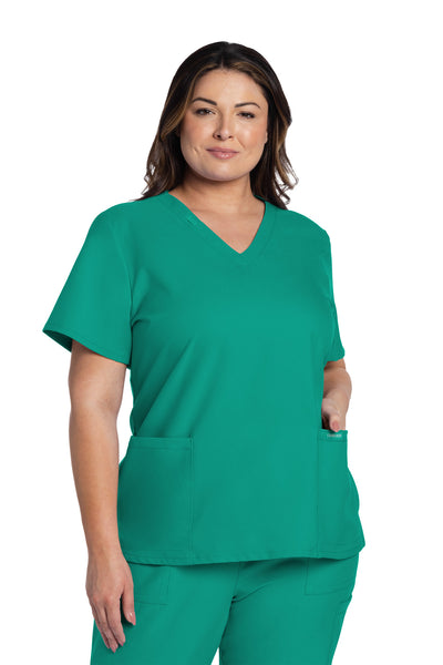CK953 Cherokee Workwear Ultra Women 2 Pockets V-Neck Top (XXS - 5XL)