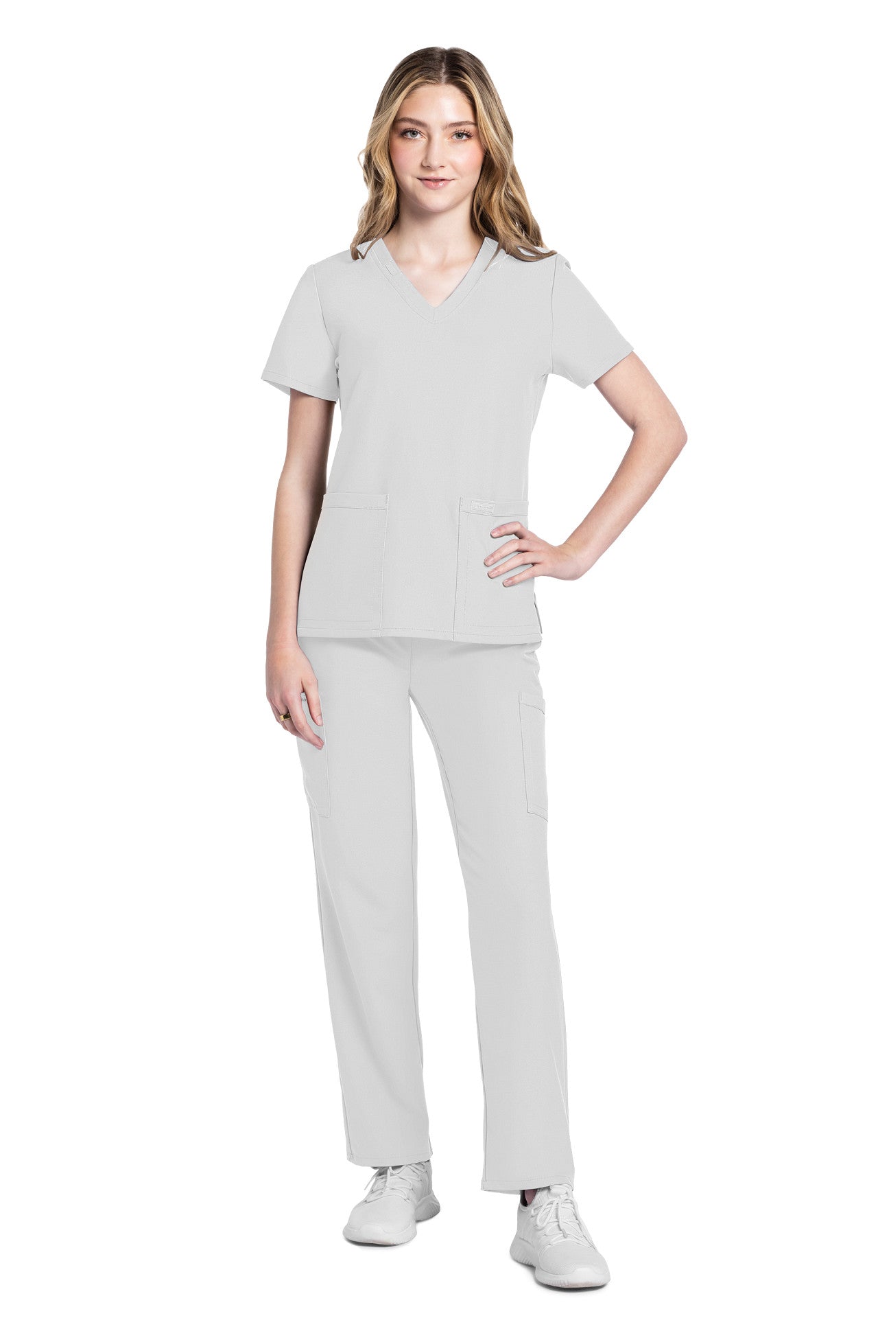 CK953 Cherokee Workwear Ultra Women 2 Pockets V-Neck Top (XXS - 5XL)