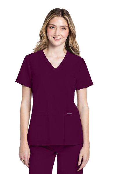 CK953 Cherokee Workwear Ultra Women 2 Pockets V-Neck Top (XXS - 5XL)